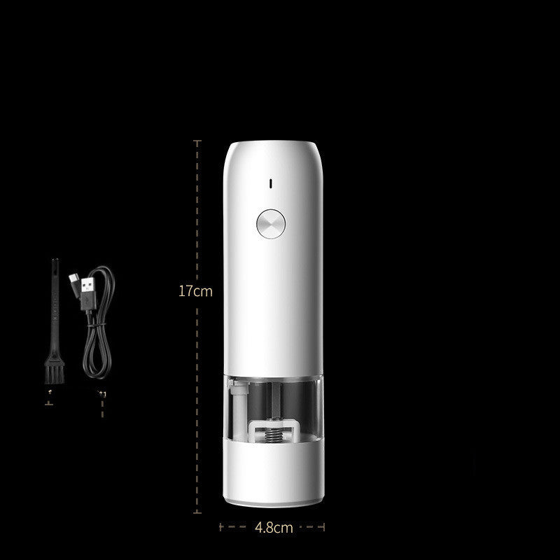 Wiederaufladbares elektrisches Pfeffer- und Salzmühlen-Set, Einhandbedienung, keine Batterie erforderlich, automatische Mühle mit einstellbarer Grobheit, LED-Licht, nachfüllbar