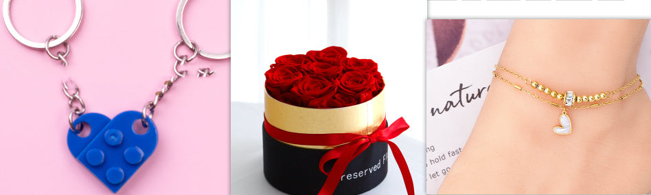 Ewige Rosen in Box, konservierte echte Rosenblüten mit Box-Set, Valentinstagsgeschenk, romantische künstliche Blumen