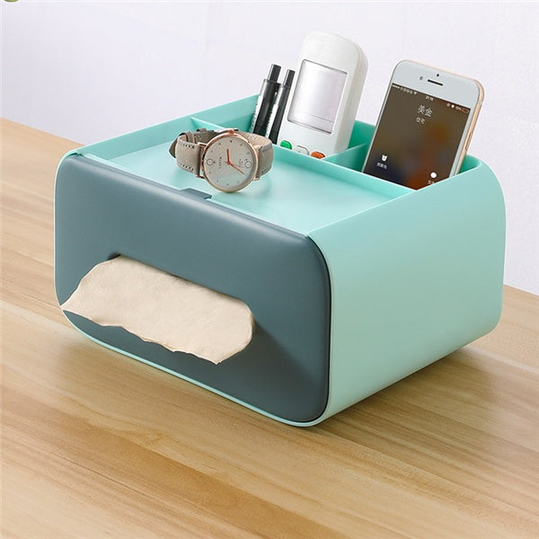 Multifunktionale Desktop Tissue Lagerung Box Kosmetik Make-Up Organizer