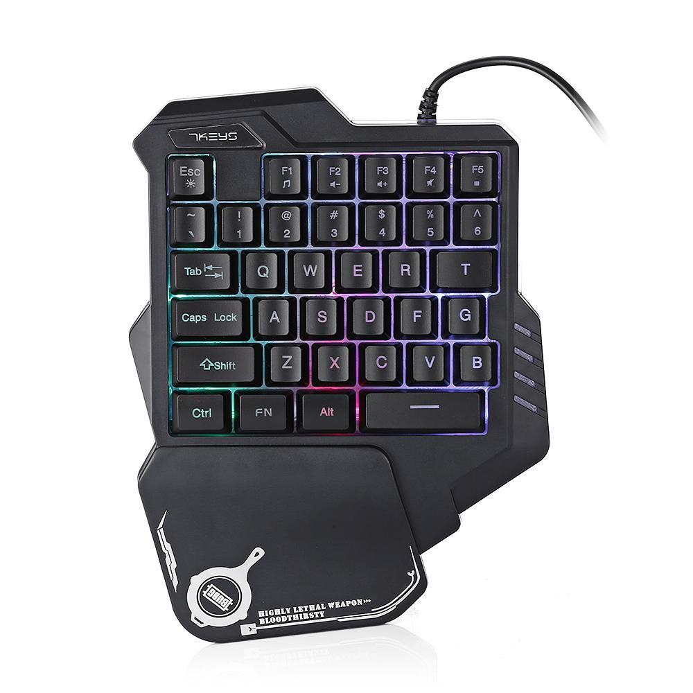 Einhändige mechanische Gaming-Tastatur RGB-Hintergrundbeleuchtung Tragbarer Mini-Gaming-Keypad-Game-Controller