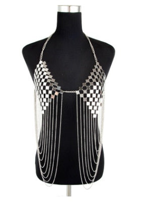 Women's Hot Metal Bra Chain Tassel Body Chain