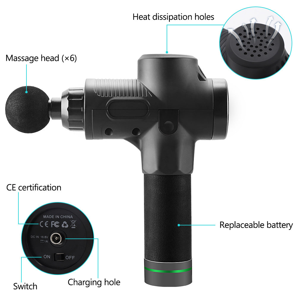 Elektrische Massagepistole mit transmembranösem Release Stick