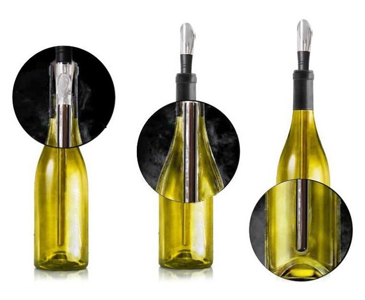 Wine pourer-chiller stick