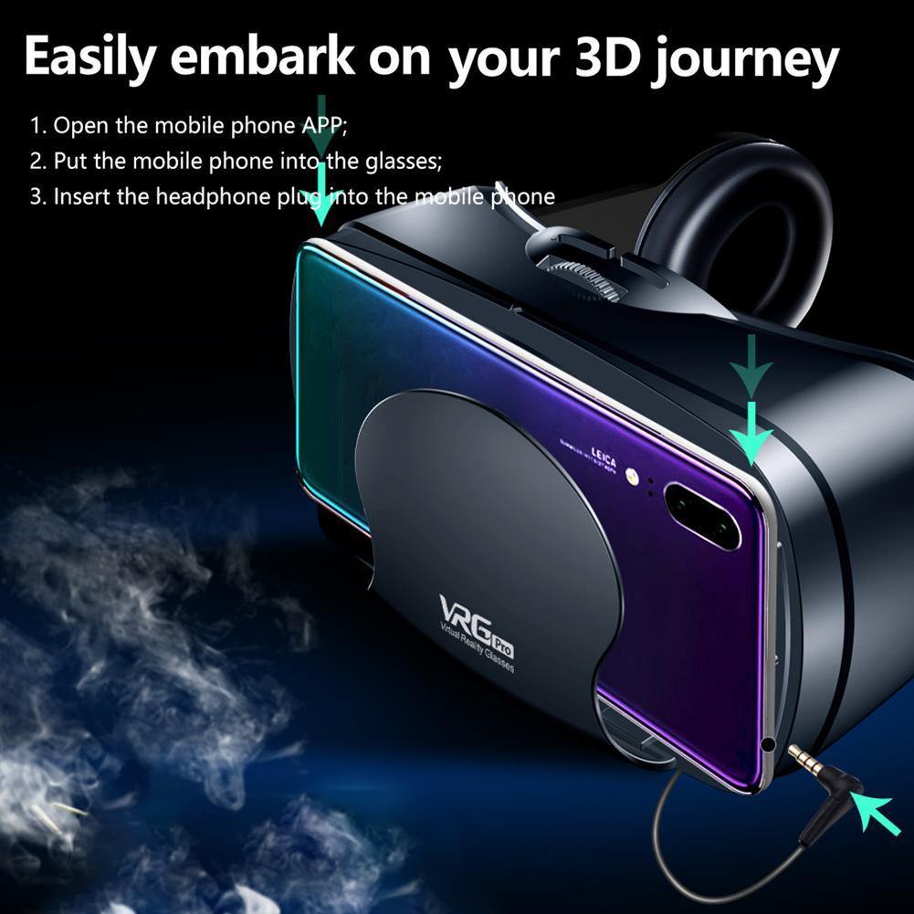 VR-Helm 3D-Brille Virtual Reality unterstützt 0-800 Myopie für Smartphone-Smartphone-Headset