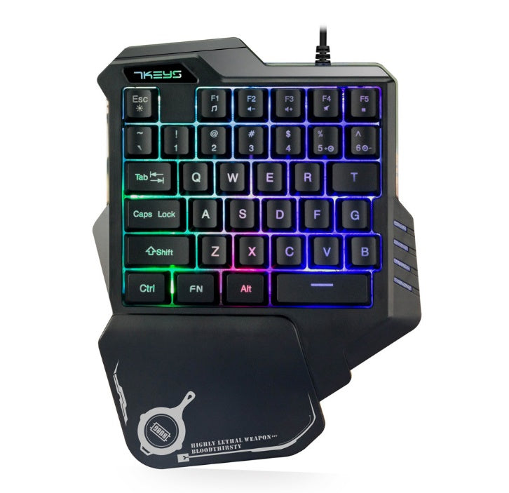 Einhändige mechanische Gaming-Tastatur RGB-Hintergrundbeleuchtung Tragbarer Mini-Gaming-Keypad-Game-Controller