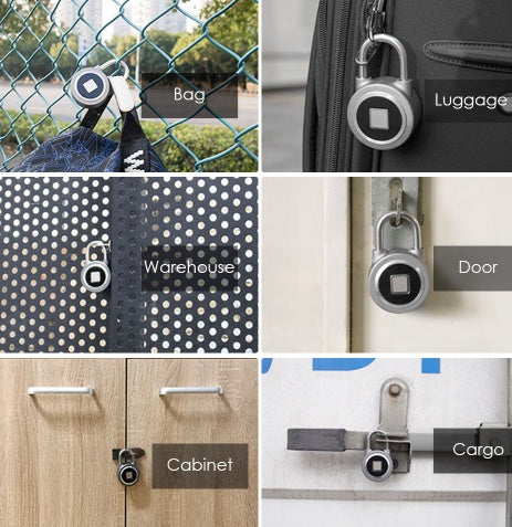 Smart Lock Fingerabdruck-Vorhängeschloss Handy-App-Steuerung Bluetooth-Entriegelung Gepäck-Fingerabdruck-Schloss Trolley-Fingerabdruck-Schloss