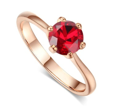 Ring aus Roségold und Zirkon