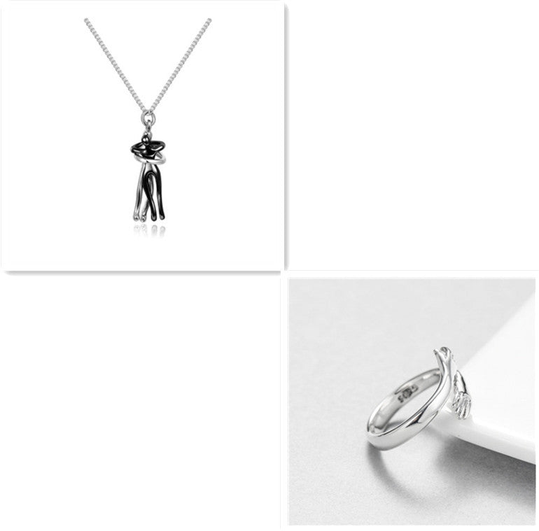 Liebe Umarmung Halskette Unisex Männer Frauen Paar Schmuck einfache Temperament Schlüsselbein Kette Valentinstag Liebhaber Geschenk 