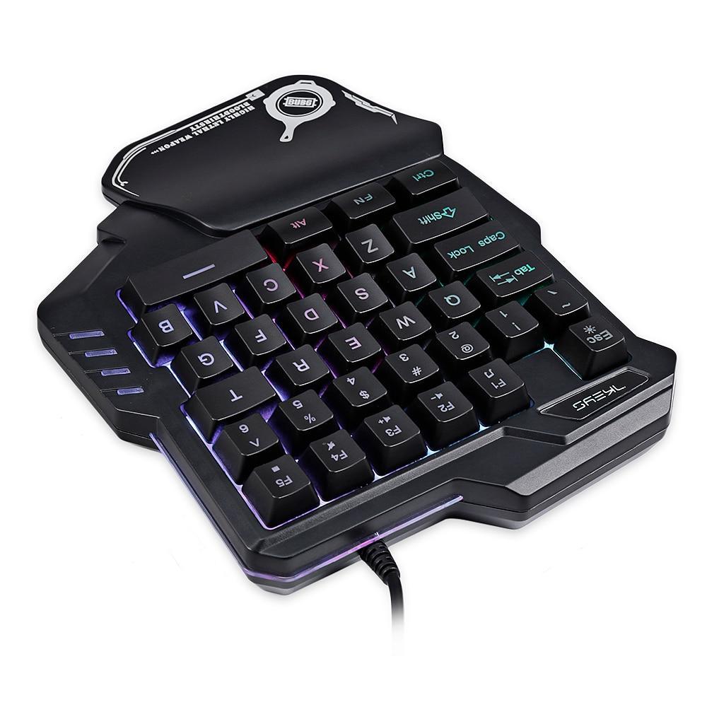 Einhändige mechanische Gaming-Tastatur RGB-Hintergrundbeleuchtung Tragbarer Mini-Gaming-Keypad-Game-Controller