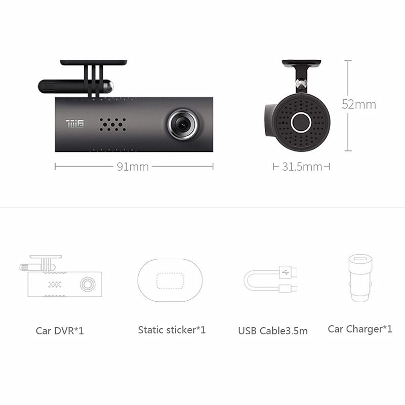 Auto Dash Smart WiFi DVR 130 Grad Wireless Cam 1080P FHD Nachtversion G-Sensor Fahrrekorder