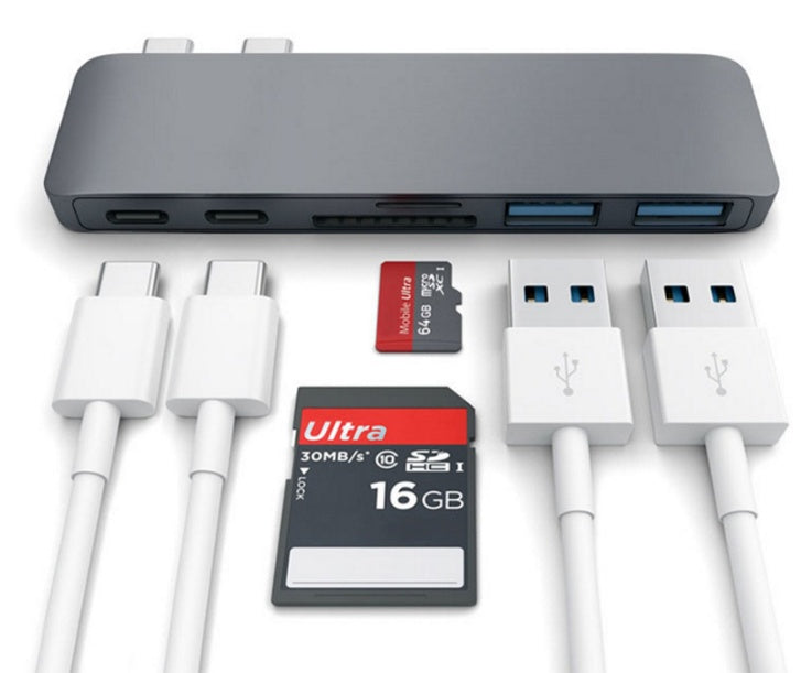 Kompatibel mit Apple, USB Typ C Hub zu TF SD Kartenleser Hub 3.0 Adapter mit PD Power USB C Hub Dock