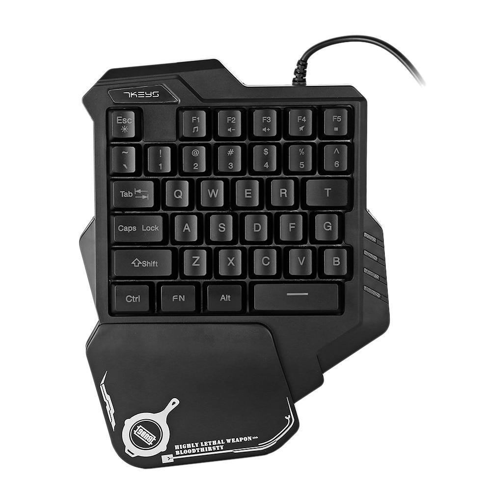 Einhändige mechanische Gaming-Tastatur RGB-Hintergrundbeleuchtung Tragbarer Mini-Gaming-Keypad-Game-Controller