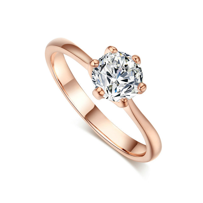 Ring aus Roségold und Zirkon