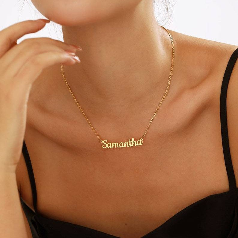 Name Necklace Titanium Steel Gift Does Not Fade