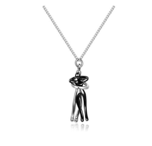 Liebe Umarmung Halskette Unisex Männer Frauen Paar Schmuck einfache Temperament Schlüsselbein Kette Valentinstag Liebhaber Geschenk 