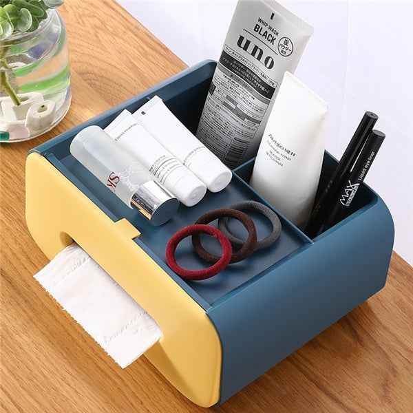 Multifunktionale Desktop Tissue Lagerung Box Kosmetik Make-Up Organizer