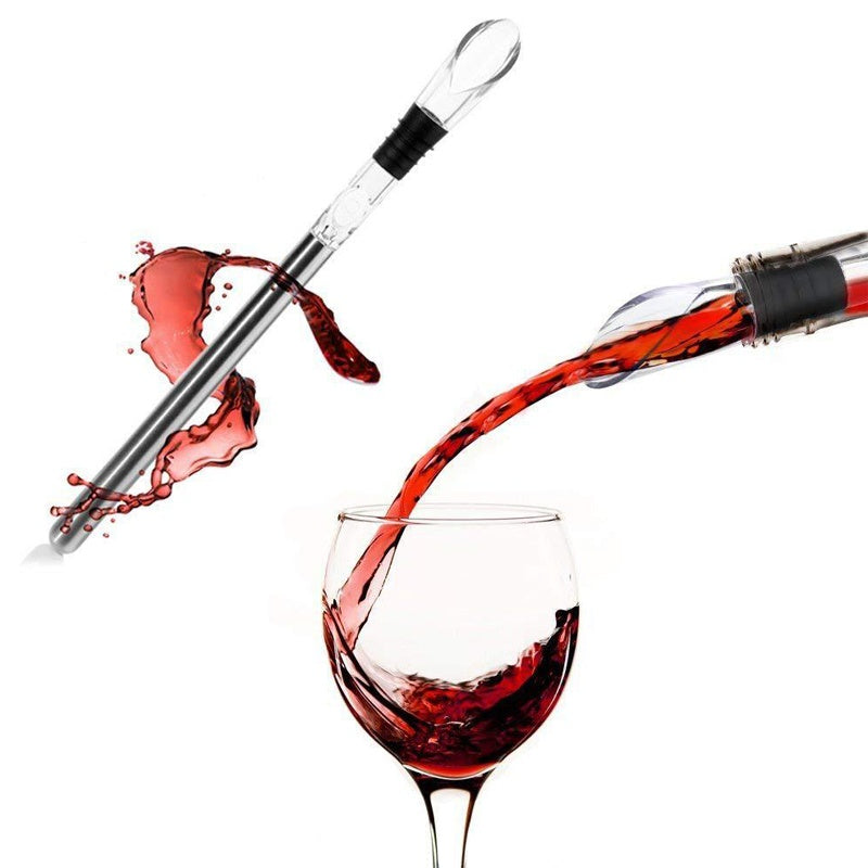 Wine pourer-chiller stick