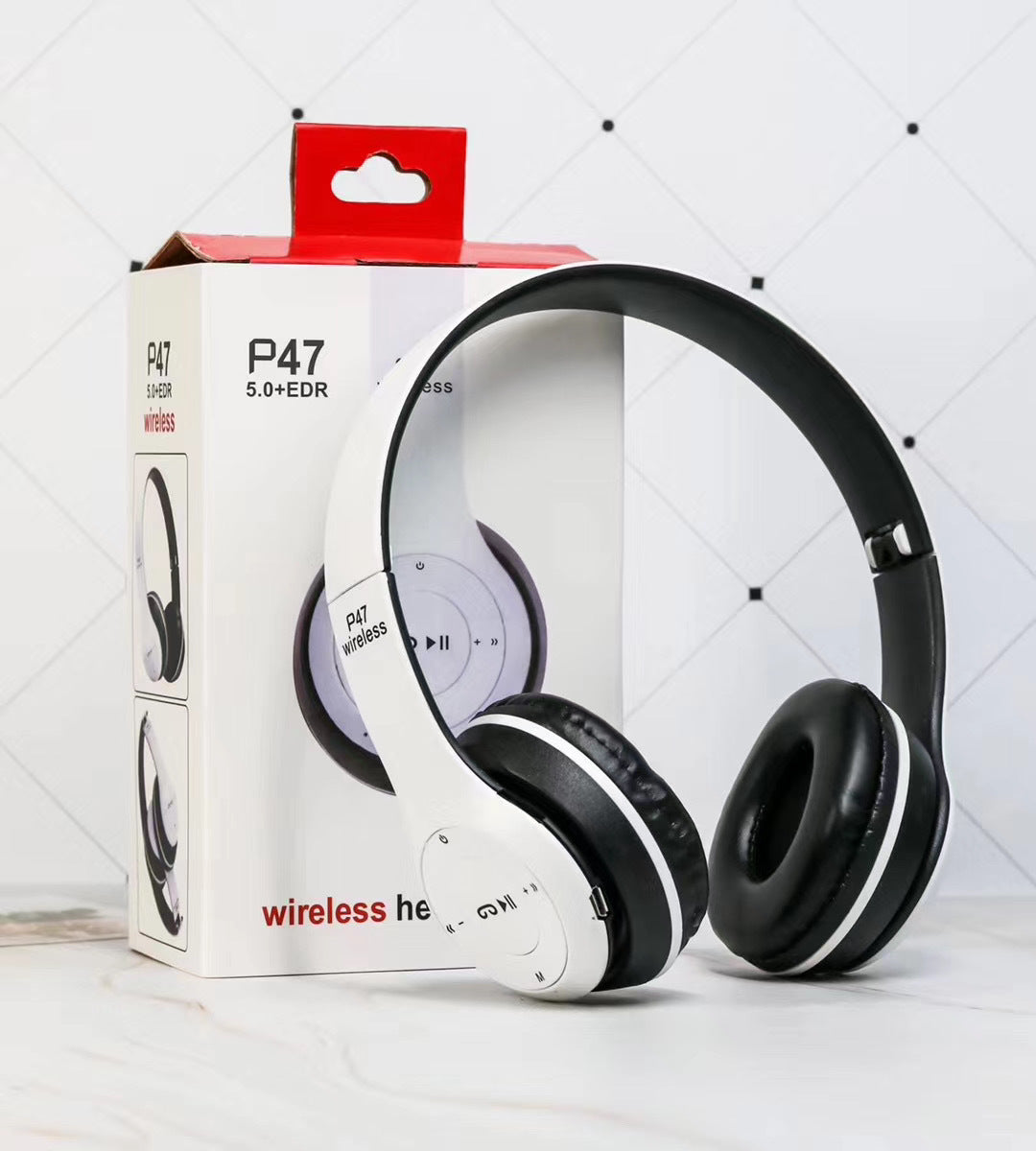 Kabelloses Headset, faltbarer Stereo-Bass-Bluetooth-Kopfhörer, Helmgeschenk für Kinder und Mädchen, mit Mikrofon, USB-Bluetooth-5.0-Adapter für TV-Gaming