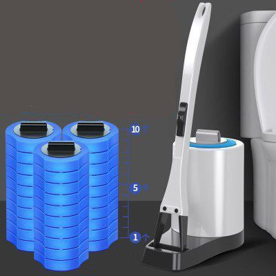 Toilettenbürste ohne toten Winkel, Reinigungs-Toilettenbürste, Einweg-Haushalts-Reinigungswerkzeug mit langem Griff, Badezimmer-Zubehör