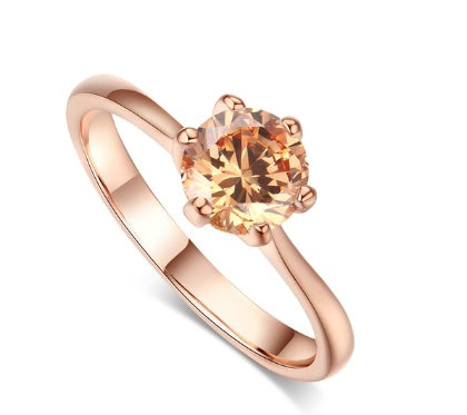 Ring aus Roségold und Zirkon