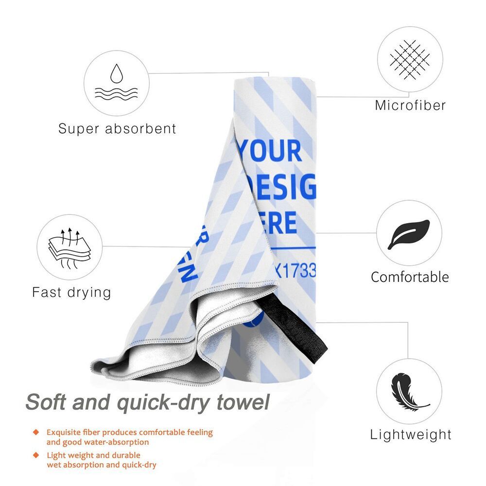 16x31.5in Horizontal Microfiber Quick Dry Towel