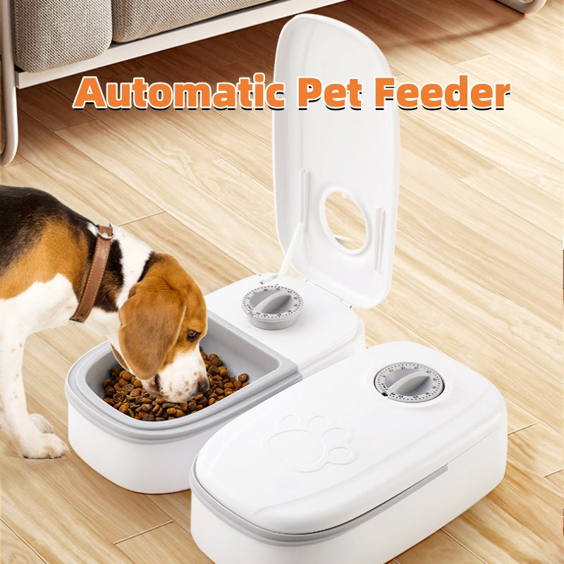 Automatischer Futterspender für Haustiere, intelligenter Futterspender für Katzen und Hunde, Timer, Edelstahlnapf, automatische Fütterung von Hunden und Katzen, Haustierbedarf