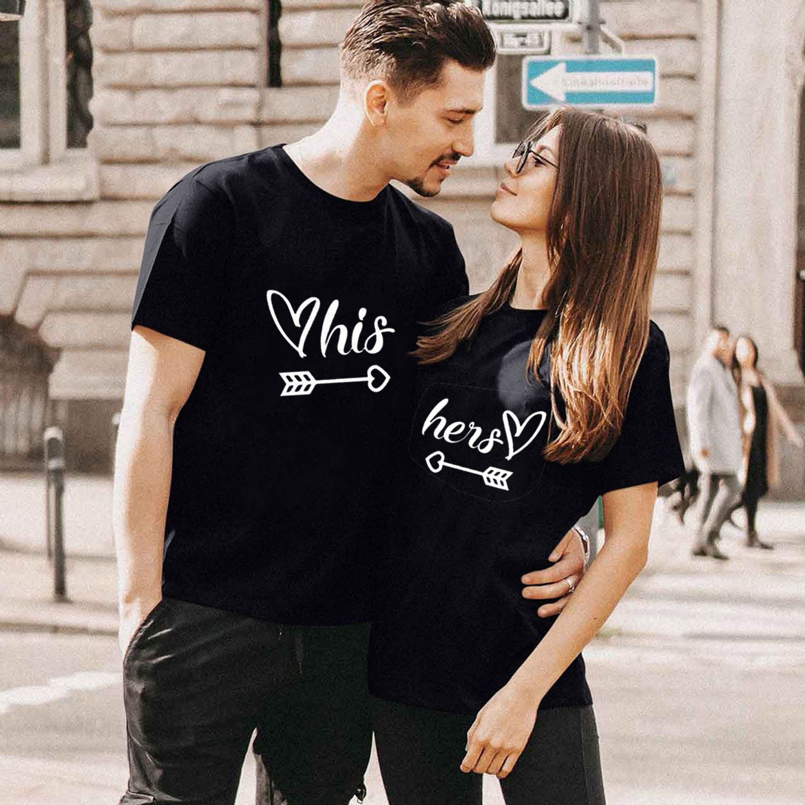 Valentine's Day T-shirt Couple Short Sleeve