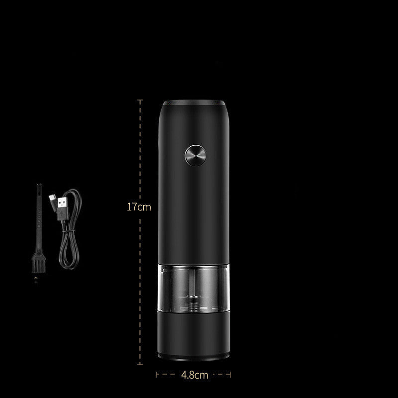 Wiederaufladbares elektrisches Pfeffer- und Salzmühlen-Set, Einhandbedienung, keine Batterie erforderlich, automatische Mühle mit einstellbarer Grobheit, LED-Licht, nachfüllbar